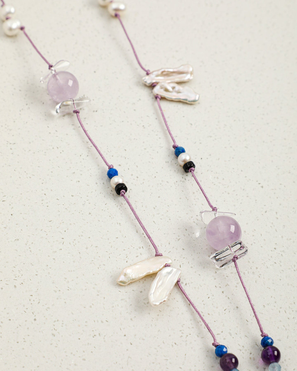 Violet Cloud — Purple Stone Drop Necklace
