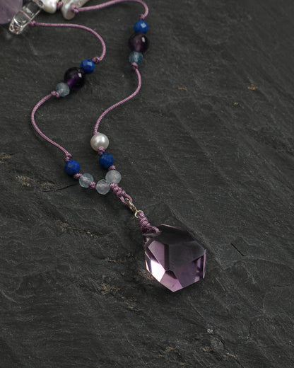 Violet Cloud — Purple Stone Drop Necklace
