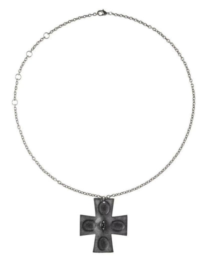 Vesper Eye — Surreal Cross Pendant Necklace