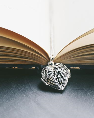 Seraphine — Angel Wing Heart Locket Necklace