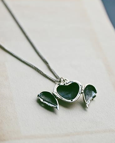 Seraphine — Angel Wing Heart Locket Necklace