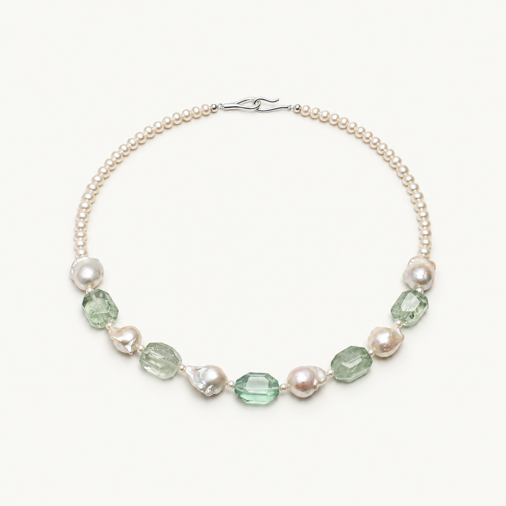 Verdant Mist — Verdant Tide Necklace on ivory background