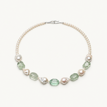 Verdant Mist — Verdant Tide Necklace on ivory background