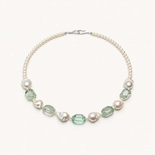 Verdant Mist — Verdant Tide Necklace on ivory background