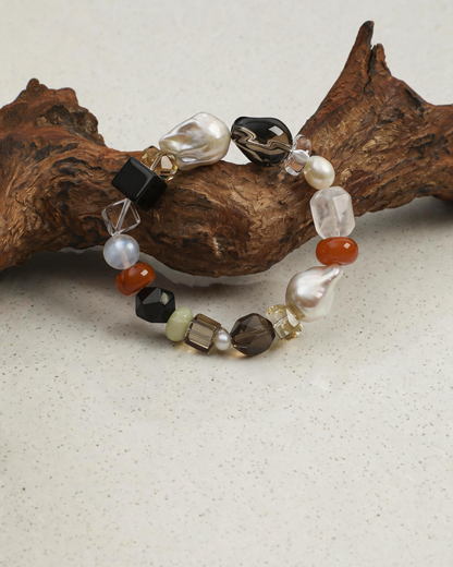 Inkstone Glow — Stone Mosaic Bracelet