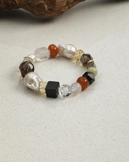 Inkstone Glow — Stone Mosaic Bracelet